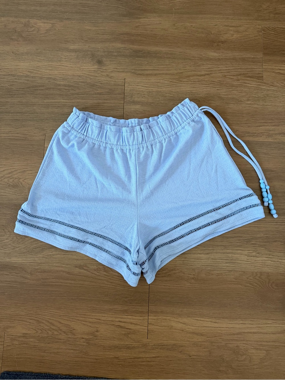 Light Blue Drawstring Shorts